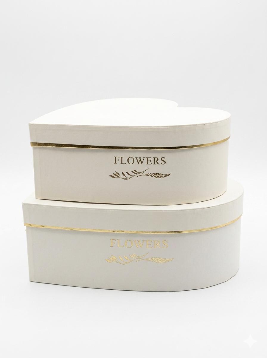 מארז לב FLOWERS לבן