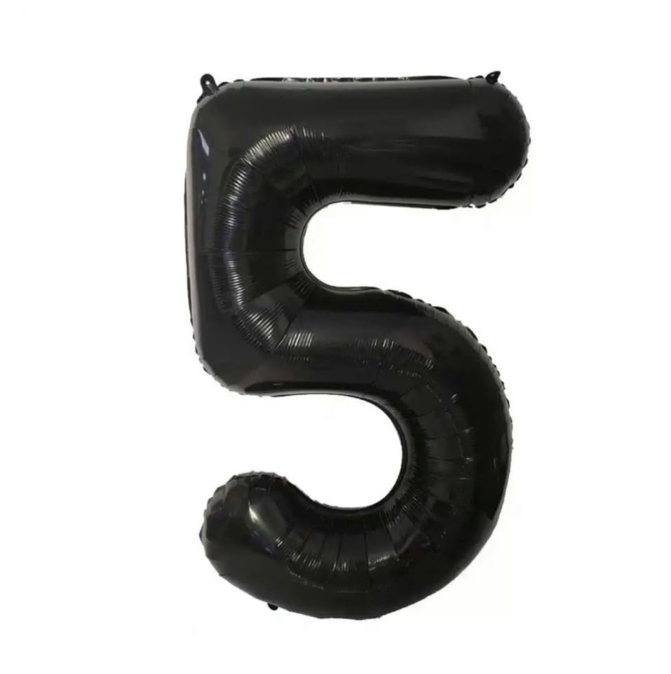 בלון ספרה 5 בגודל 34 אינץ בצבע שחור